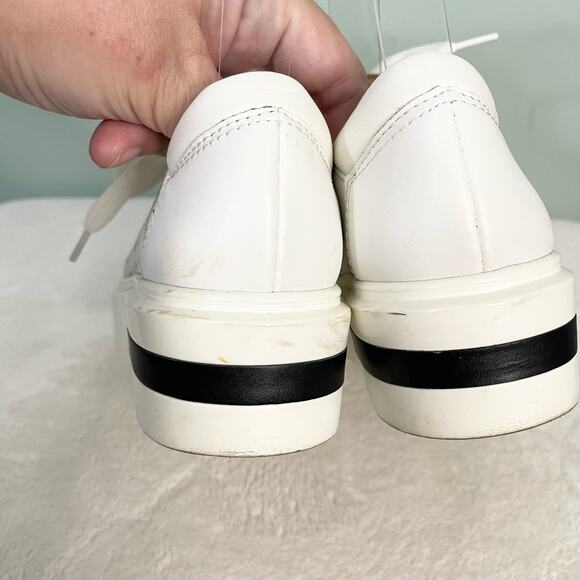 Linea Paolo Sneakers Women 5M White Leather Oxford Kendra Platform Perforated - Picture 6 of 12